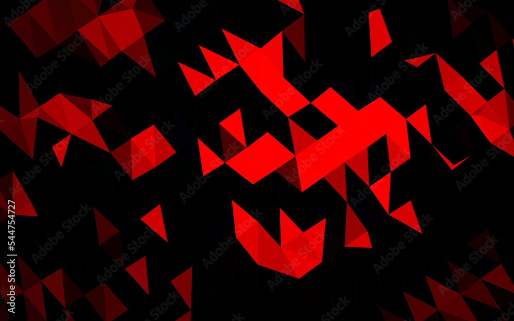 Naklejka premium Light Red vector triangle mosaic texture.