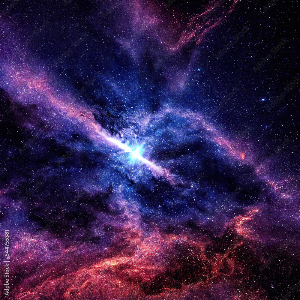 Obraz premium Space stars and galaxies background Digital illustration