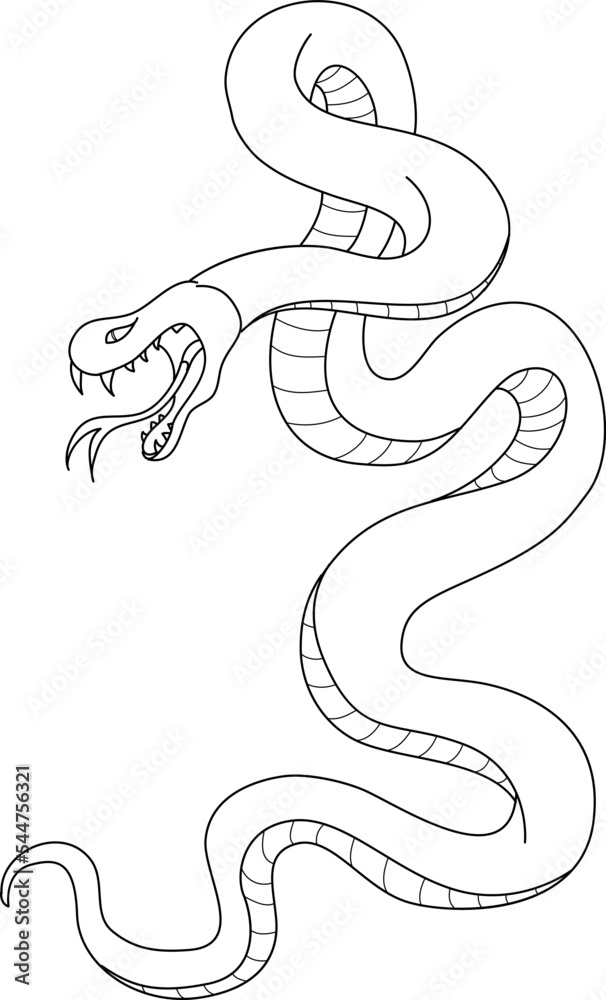 snake cobra tattoo style Cobra vector. king Cobra snake with mouth open.Snake cobra illustration on black background.