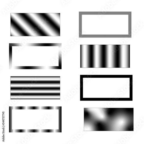 Modern different rectangles. Vector banner. Edge frame. Line art. Vector illustration. Stock image.