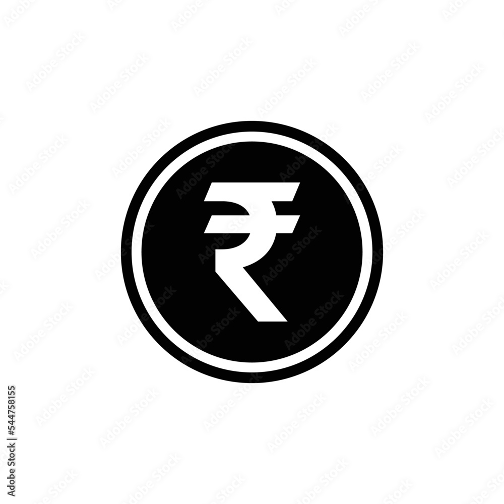 Rupee icon vector logo design template Rupee icon vector logo design template