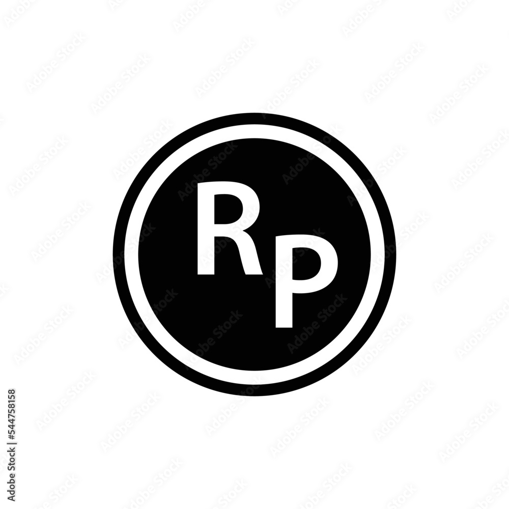 Rupiah icon vector design logo template Rupiah icon vector design logo template