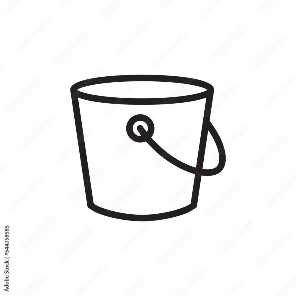 bucket icon vector design illustration - obrazy, fototapety, plakaty 