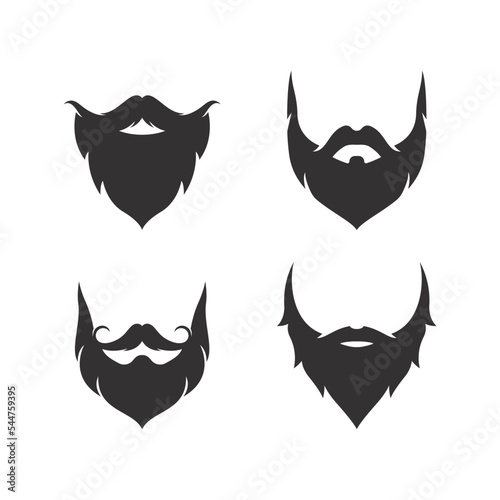 sign of beard logo vector icon illustration
