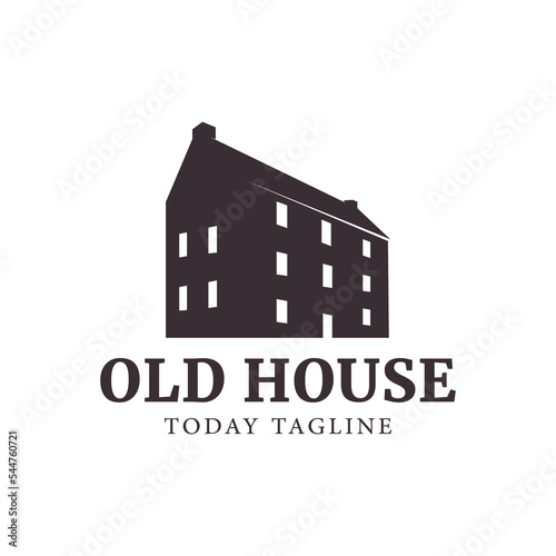 old building house logo design vector icon illustration