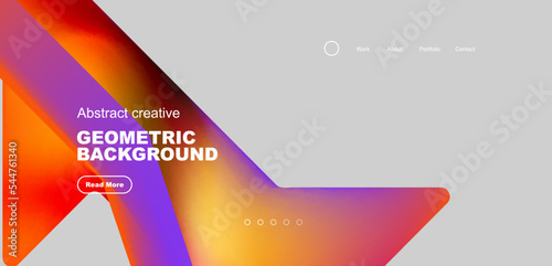 Fluid triangles minimal abstract background. Techno or business concept, pattern for wallpaper, banner, background, landing page