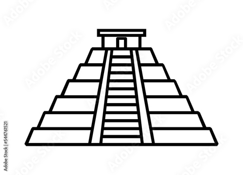 LOGO OF THE MAYAN TEMPLE CHICHEN ITZA  photo