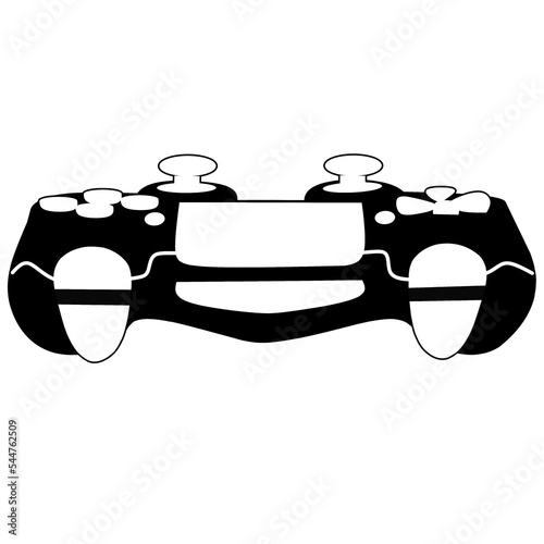 game controller vector icon. joystick icon. technology and entertainment.black and white, vector graphics. vector illustration