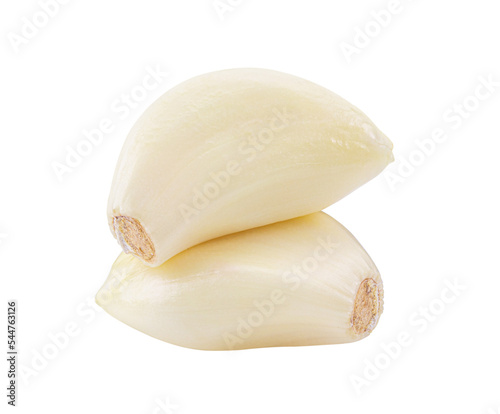 Garlic cloves on transparent png photo