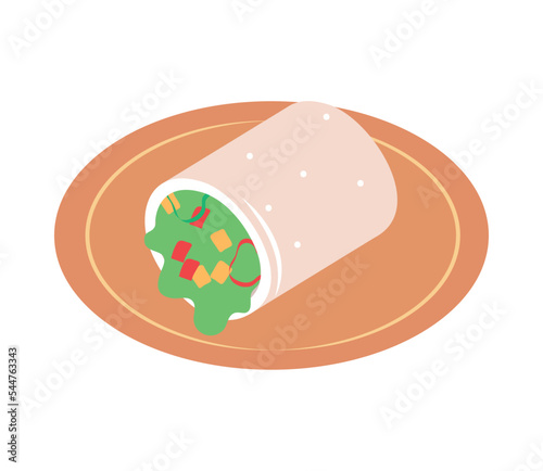wrap with vegetables vegetarian food