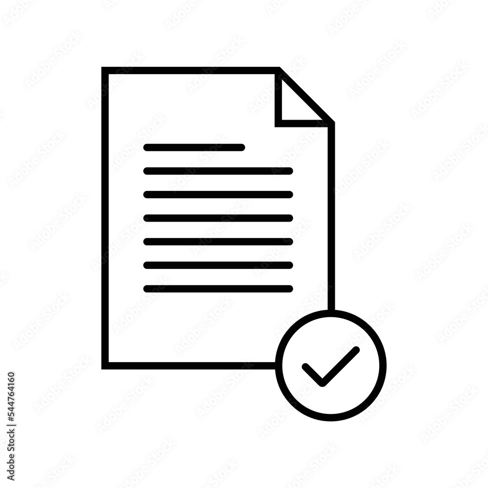 file check or document icon vector