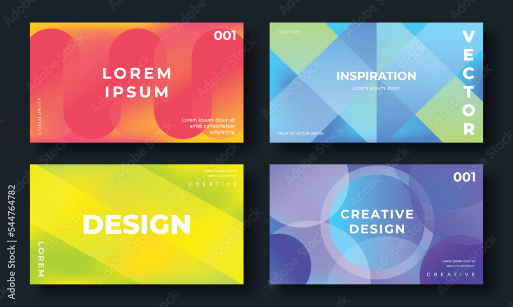 Poster Set of template background design vector – Wall Art | UkPosters