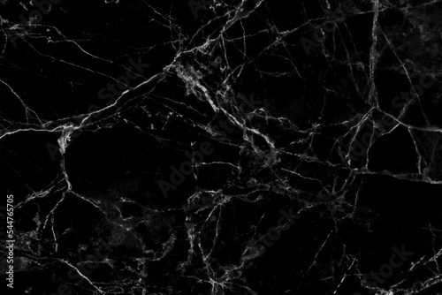 Natural pattern black marble for black and white abstract background