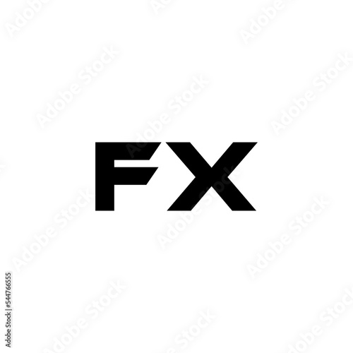 FX letter logo design with white background in illustrator, vector logo modern alphabet font overlap style. calligraphy designs for logo, Poster, Invitation, etc.