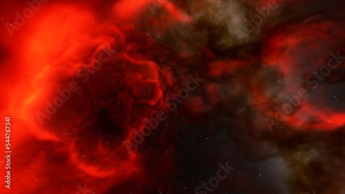 Space background with nebula and stars, nebula in deep space, abstract colorful background 3d render 