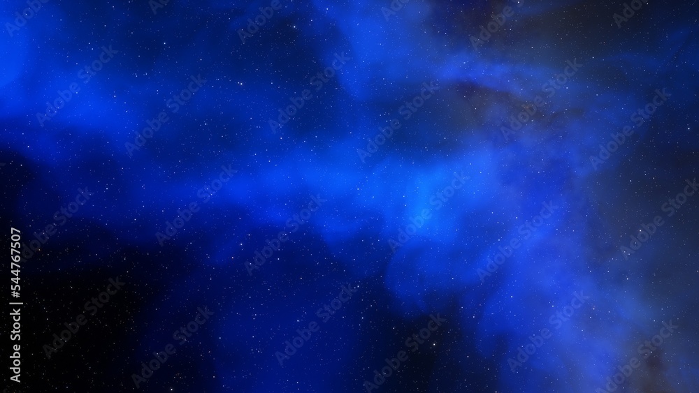 Deep space nebula with stars. Bright and vibrant Multicolor Starfield Infinite space outer space background with nebulas and stars. Star clusters, nebula outer space background 3d render
