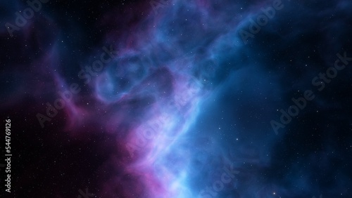 Fototapeta Naklejka Na Ścianę i Meble -  Space nebula, for use with projects on science, research, and education. Illustration
