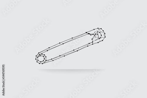 brooch. line and dots art