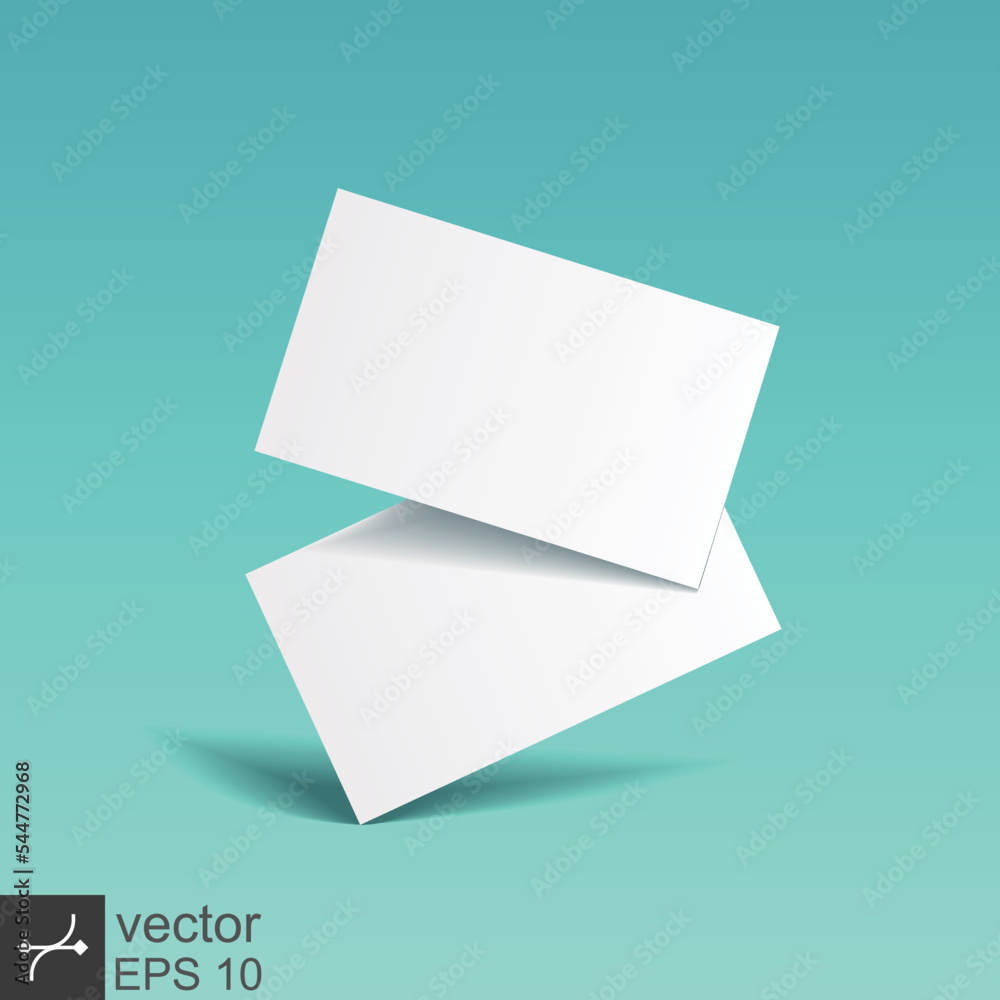 Realistic floating business branding cards template mockup with shadows. Vector illustration EPS 10. Realistic floating business branding cards template mockup with shadows. Vector illustration EPS 10.