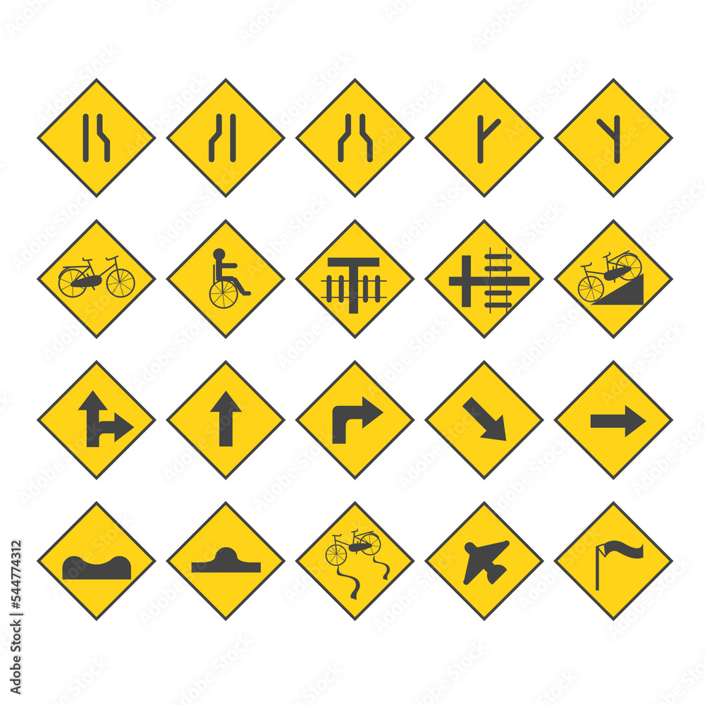 Road Signs and Symbols set Road Signs and Symbols set