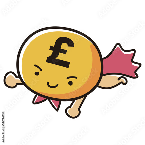 ポンド通貨（£）のヒーローキャラクター