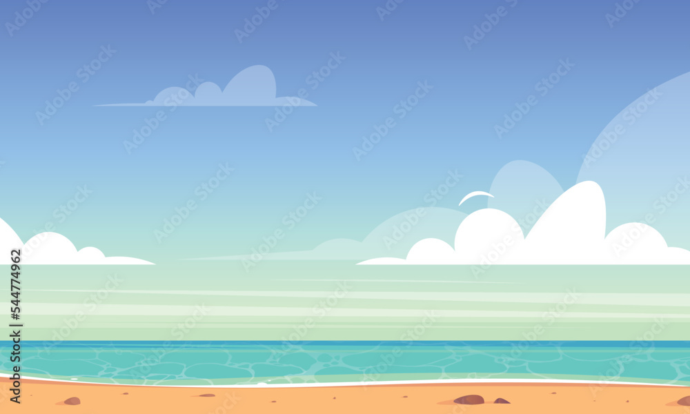 Beach flat background design