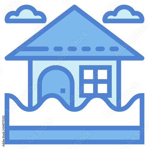 flood two tone icon style