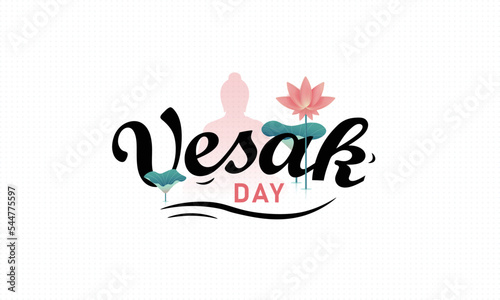 Vesak day vector illustration