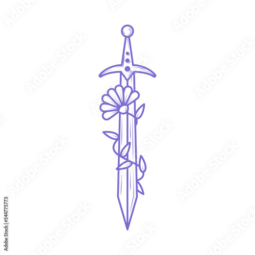 dagger and flower esoteric