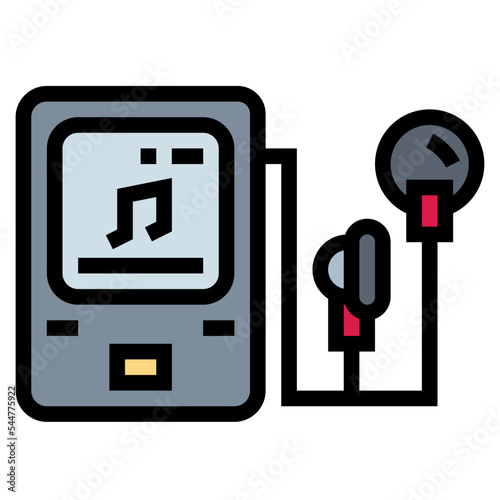 mp3 filled outline icon style