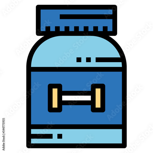 Proteins filled outline icon style