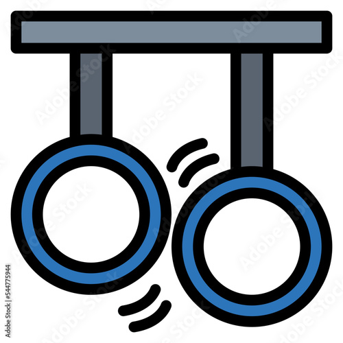 rings filled outline icon style