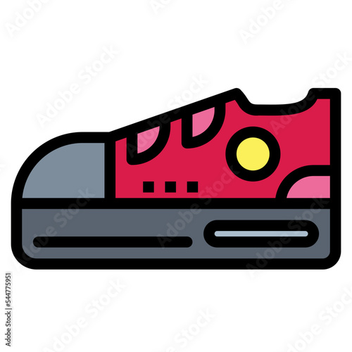 shoe filled outline icon style