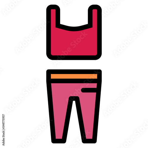sport clothes filled outline icon style