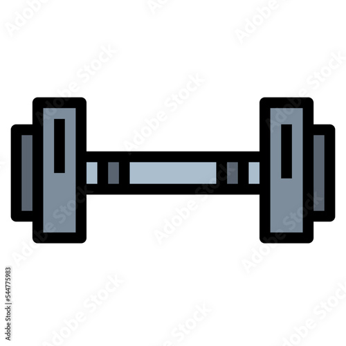 weightlifter filled outline icon style