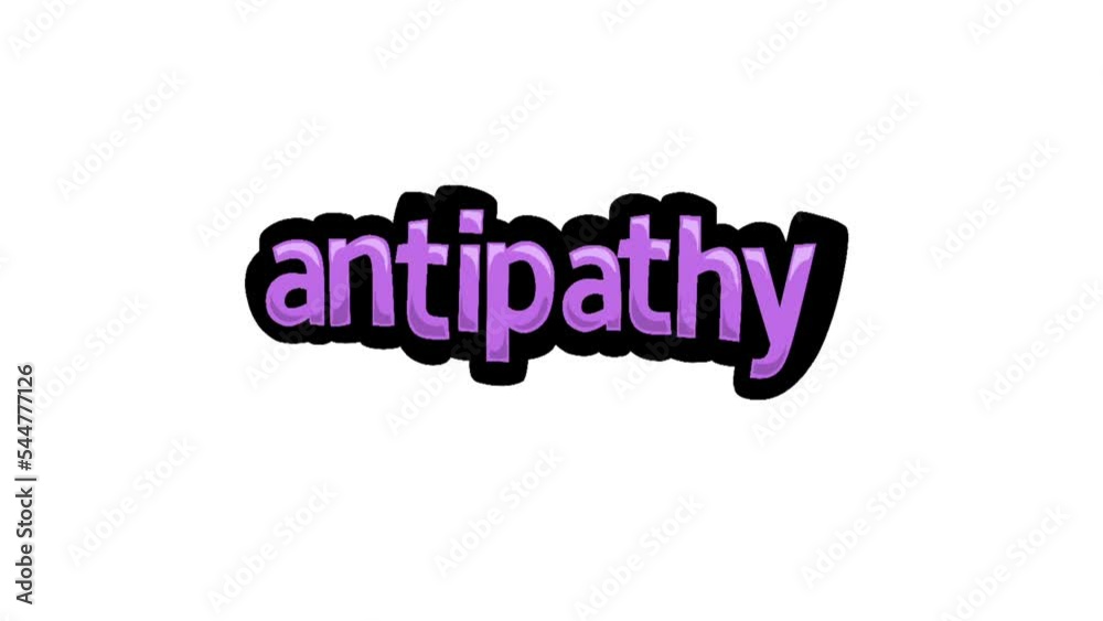 White screen animation video written ANTIPATHY
White screen animation video written ANTIPATHY