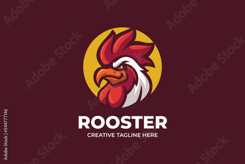 Foto Rooster Head Mascot Logo Character