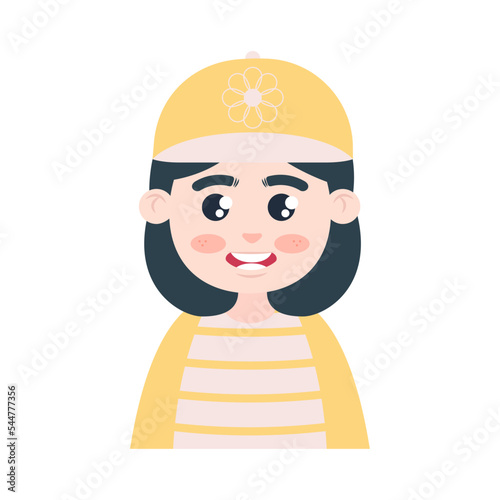 cute girl with sport cap