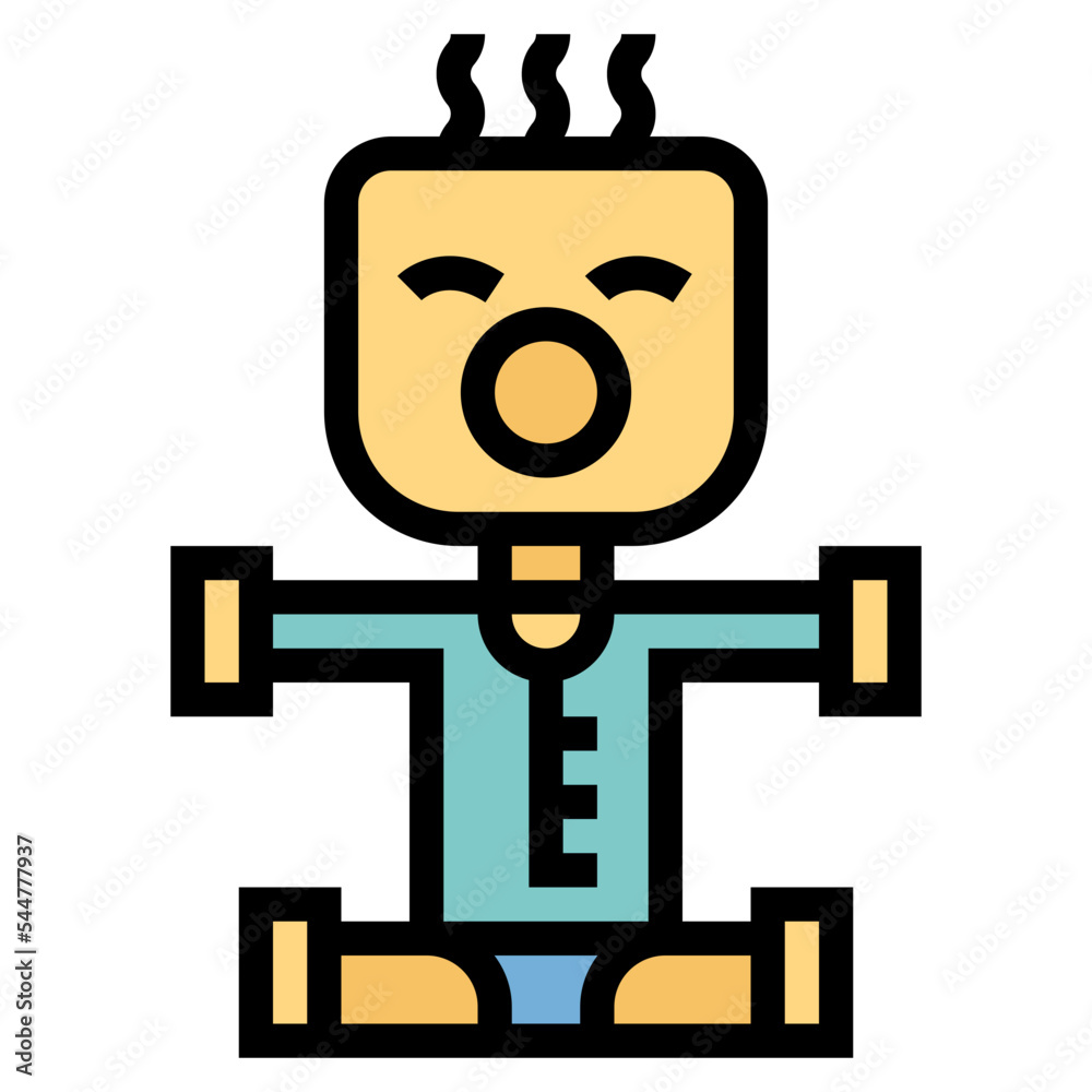 Fototapeta premium baby filled outline icon style