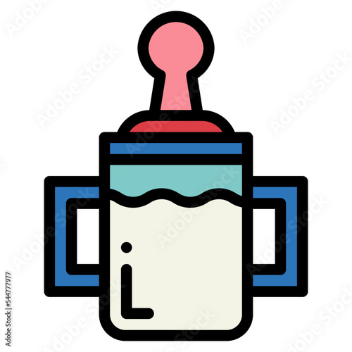 feeder filled outline icon style