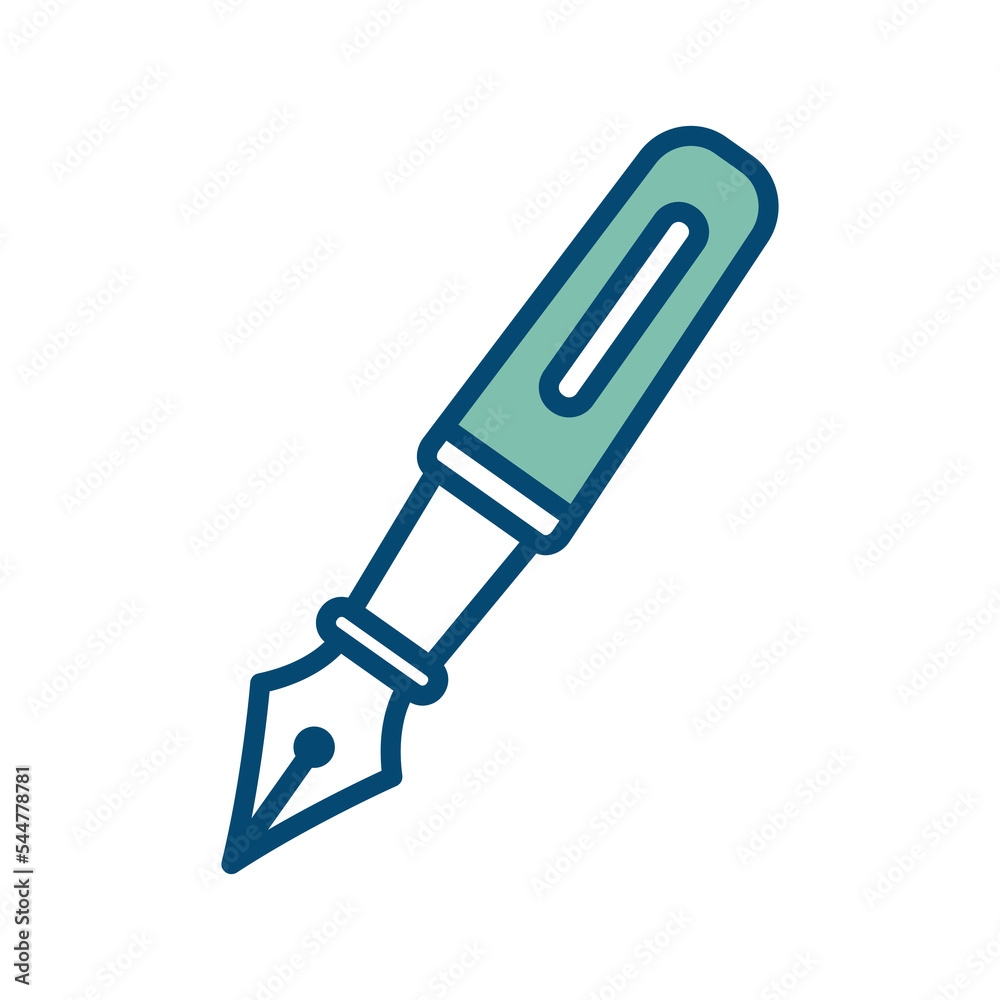 fountain pen icon vector design template in white background fountain pen icon vector design template in white background