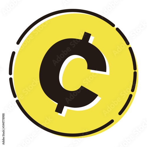 セント（¢）通貨のイラスト