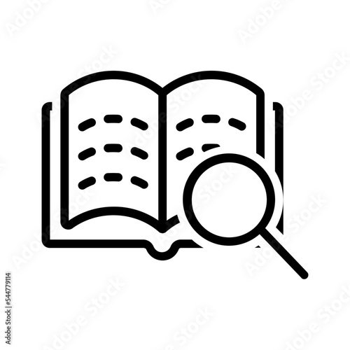 Black line icon for Review