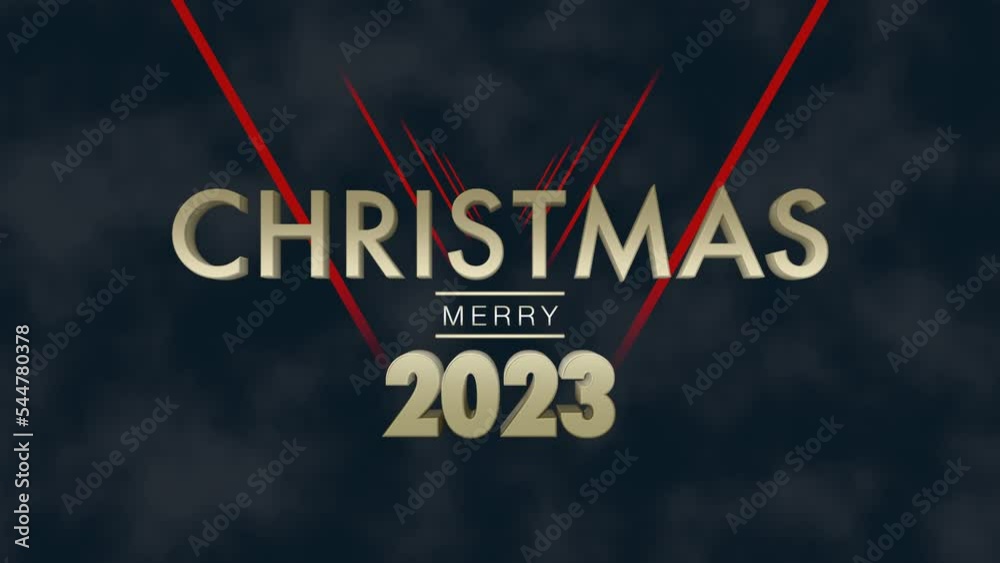 2023 and Merry Christmas with red awards lines in night, motion abstract holidays, awards, happy new year and winter style background 2023 and Merry Christmas with red awards lines in night, motion abstract holidays, awards, happy new year and winter style background