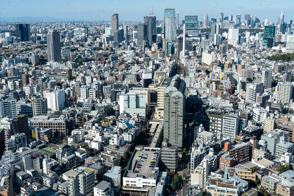 Fototapeta premium 東京恵比寿の高層ビルから望む都市景観