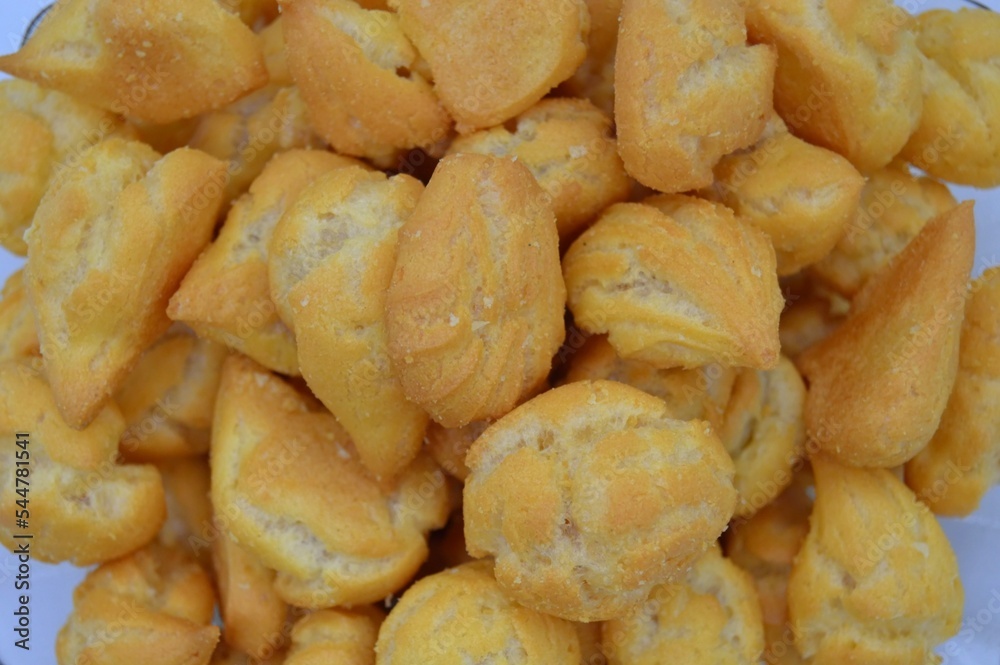Pondok Cabe Ilir, Tangerang, Indonesia – October 05, 2022: Kue Sus or Choux Pastry, or Pâte à Choux. With Selected Focus. Pondok Cabe Ilir, Tangerang, Indonesia – October 05, 2022: Kue Sus or Choux Pastry, or Pâte à Choux. With Selected Focus.