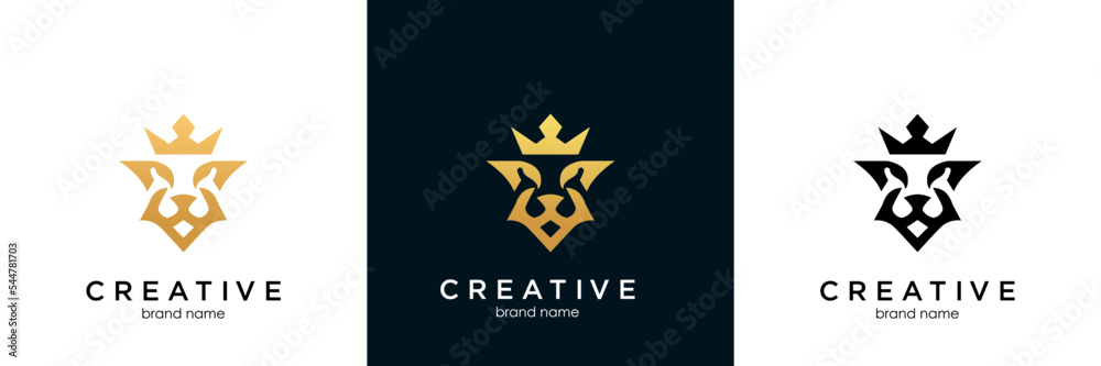 Vetor de lion luxury logo icon template, elegant lion logo design ...