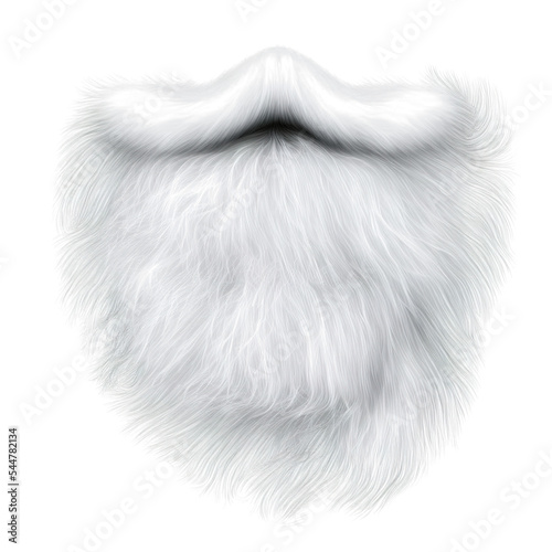 White lush beard Santa claus 