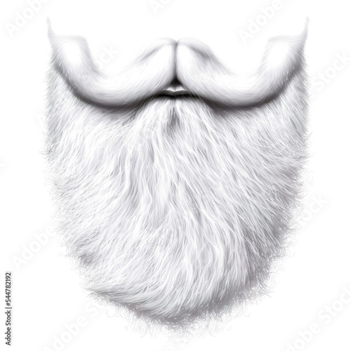 White lush beard Santa claus 