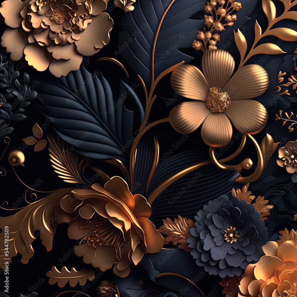 black floral background design